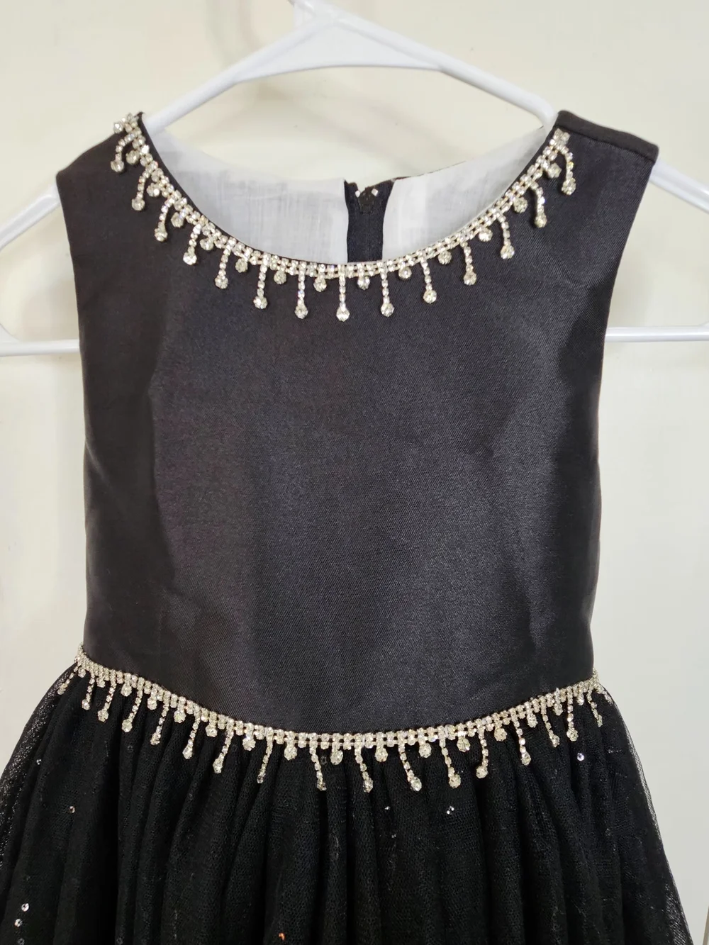 Black Sequin Tulle Party Dress Girls Formal Occasion